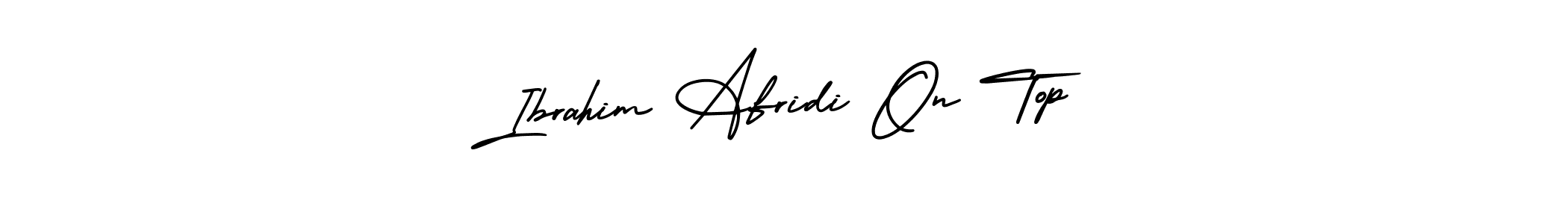 AmerikaSignatureDemo-Regular is a professional signature style that is perfect for those who want to add a touch of class to their signature. It is also a great choice for those who want to make their signature more unique. Get Ibrahim Afridi On Top name to fancy signature for free. Ibrahim Afridi On Top signature style 3 images and pictures png