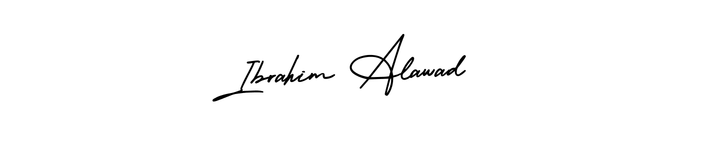 This is the best signature style for the Ibrahim Alawad name. Also you like these signature font (AmerikaSignatureDemo-Regular). Mix name signature. Ibrahim Alawad signature style 3 images and pictures png