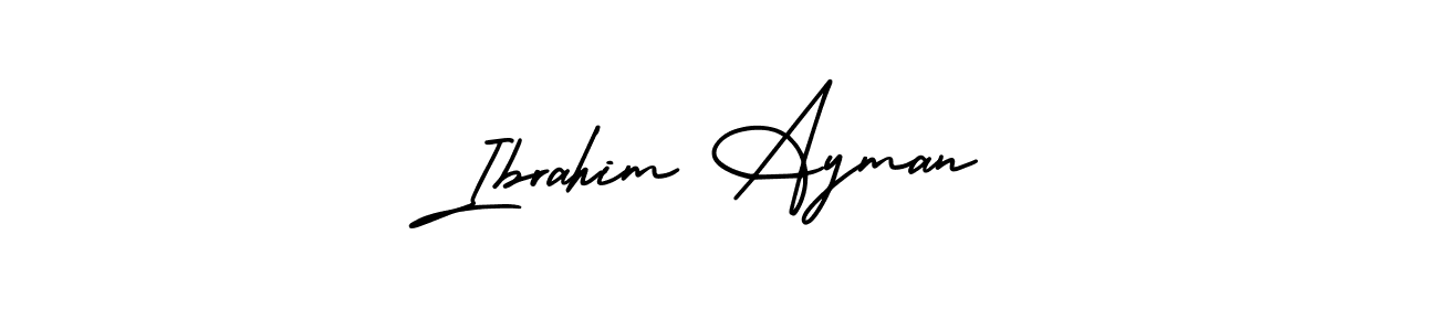 Design your own signature with our free online signature maker. With this signature software, you can create a handwritten (AmerikaSignatureDemo-Regular) signature for name Ibrahim Ayman. Ibrahim Ayman signature style 3 images and pictures png