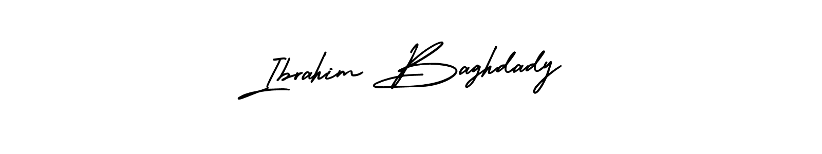 Check out images of Autograph of Ibrahim Baghdady name. Actor Ibrahim Baghdady Signature Style. AmerikaSignatureDemo-Regular is a professional sign style online. Ibrahim Baghdady signature style 3 images and pictures png