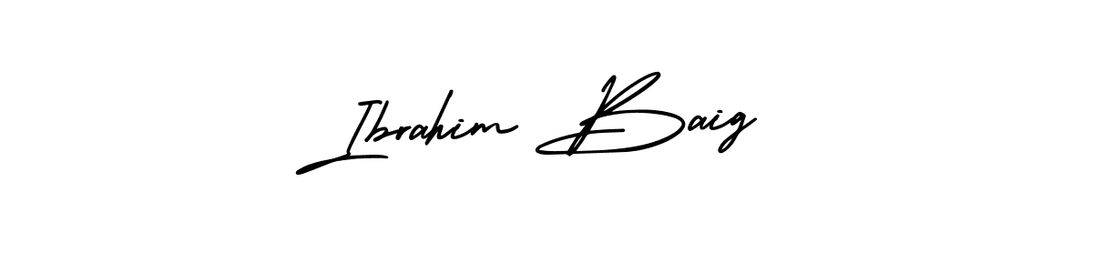 How to make Ibrahim Baig name signature. Use AmerikaSignatureDemo-Regular style for creating short signs online. This is the latest handwritten sign. Ibrahim Baig signature style 3 images and pictures png