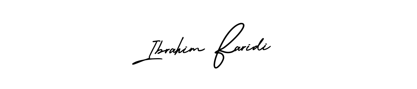 Make a beautiful signature design for name Ibrahim Faridi. With this signature (AmerikaSignatureDemo-Regular) style, you can create a handwritten signature for free. Ibrahim Faridi signature style 3 images and pictures png