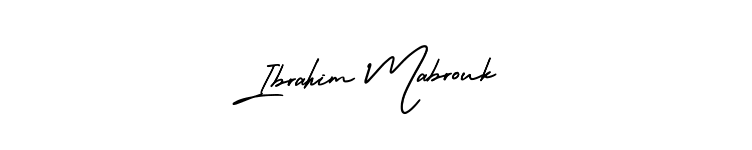 How to make Ibrahim Mabrouk name signature. Use AmerikaSignatureDemo-Regular style for creating short signs online. This is the latest handwritten sign. Ibrahim Mabrouk signature style 3 images and pictures png