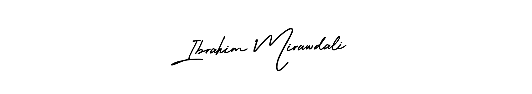You should practise on your own different ways (AmerikaSignatureDemo-Regular) to write your name (Ibrahim Mirawdali) in signature. don't let someone else do it for you. Ibrahim Mirawdali signature style 3 images and pictures png