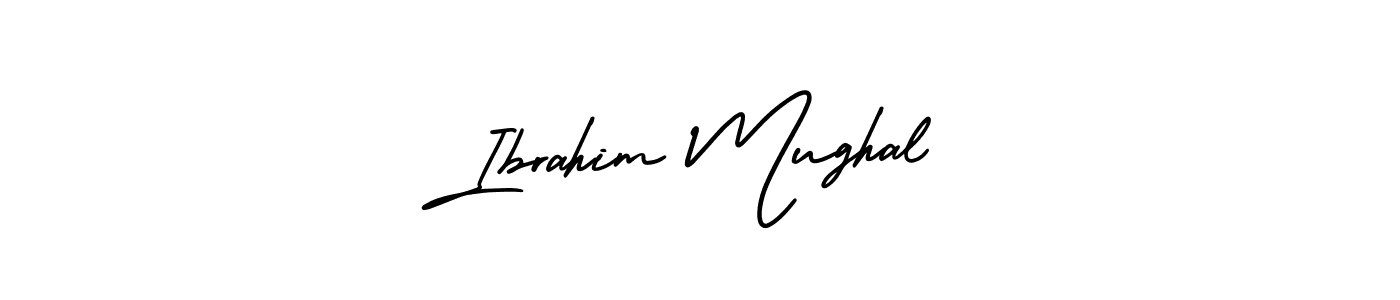 How to make Ibrahim Mughal name signature. Use AmerikaSignatureDemo-Regular style for creating short signs online. This is the latest handwritten sign. Ibrahim Mughal signature style 3 images and pictures png