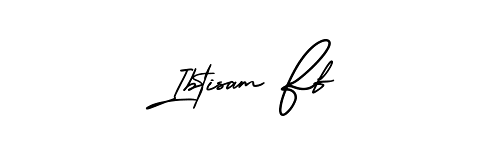 The best way (AmerikaSignatureDemo-Regular) to make a short signature is to pick only two or three words in your name. The name Ibtisam Ff include a total of six letters. For converting this name. Ibtisam Ff signature style 3 images and pictures png