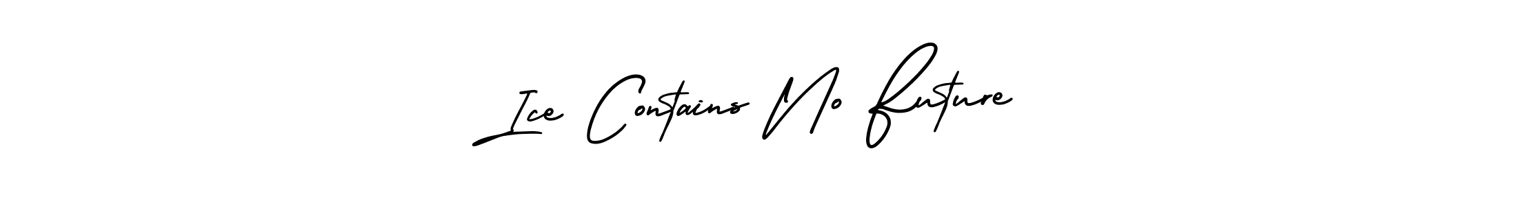 The best way (AmerikaSignatureDemo-Regular) to make a short signature is to pick only two or three words in your name. The name Ice Contains No Future include a total of six letters. For converting this name. Ice Contains No Future signature style 3 images and pictures png