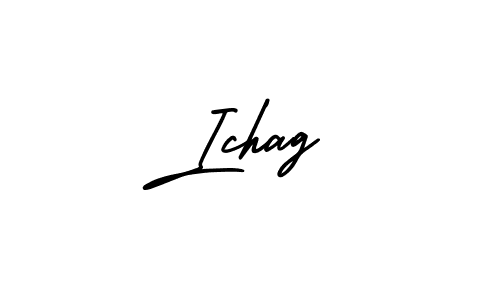 How to Draw Ichag signature style? AmerikaSignatureDemo-Regular is a latest design signature styles for name Ichag. Ichag signature style 3 images and pictures png