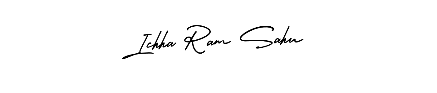 This is the best signature style for the Ichha Ram Sahu name. Also you like these signature font (AmerikaSignatureDemo-Regular). Mix name signature. Ichha Ram Sahu signature style 3 images and pictures png