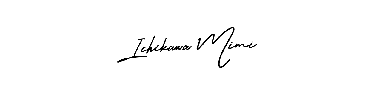 The best way (AmerikaSignatureDemo-Regular) to make a short signature is to pick only two or three words in your name. The name Ichikawa Mimi include a total of six letters. For converting this name. Ichikawa Mimi signature style 3 images and pictures png