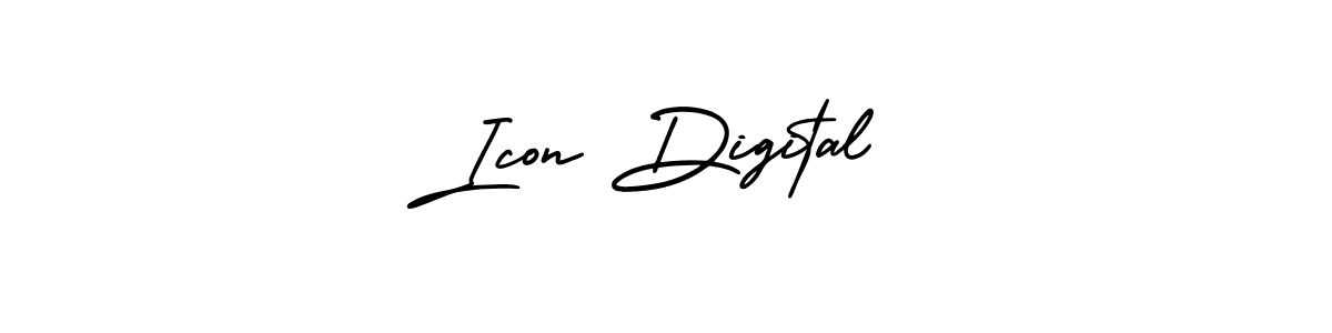 How to make Icon Digital signature? AmerikaSignatureDemo-Regular is a professional autograph style. Create handwritten signature for Icon Digital name. Icon Digital signature style 3 images and pictures png