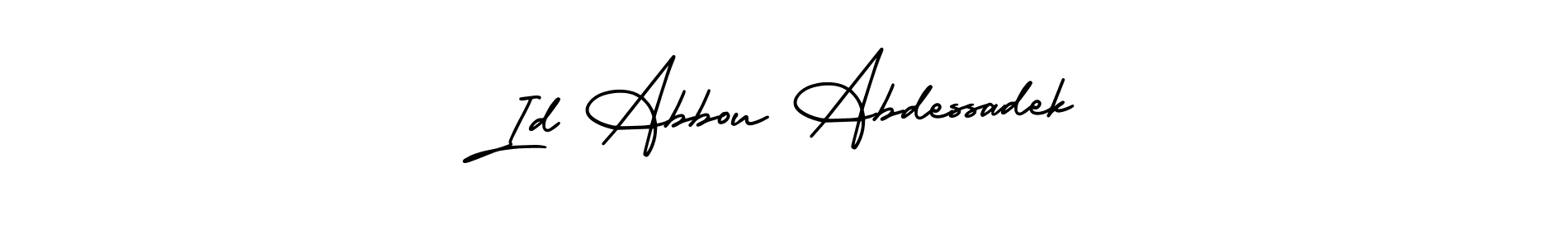 How to make Id Abbou Abdessadek name signature. Use AmerikaSignatureDemo-Regular style for creating short signs online. This is the latest handwritten sign. Id Abbou Abdessadek signature style 3 images and pictures png