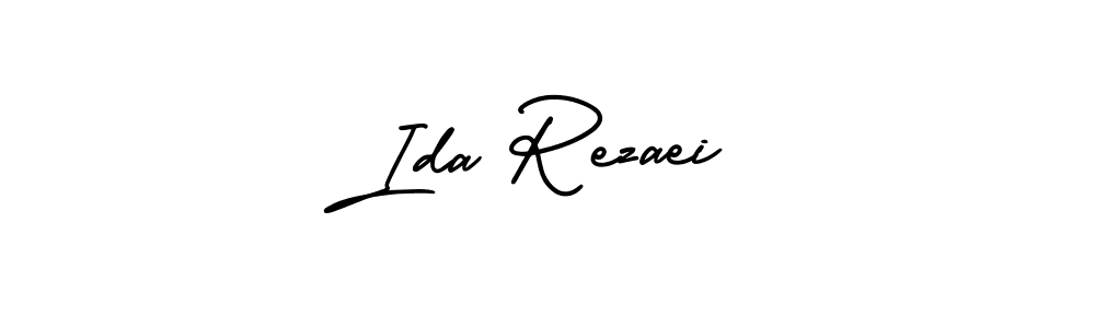 You should practise on your own different ways (AmerikaSignatureDemo-Regular) to write your name (Ida Rezaei) in signature. don't let someone else do it for you. Ida Rezaei signature style 3 images and pictures png