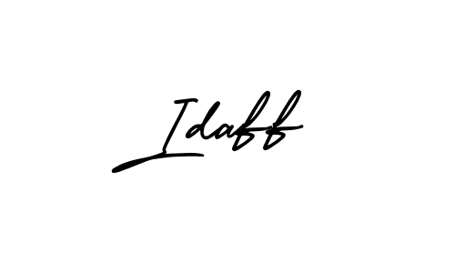 Similarly AmerikaSignatureDemo-Regular is the best handwritten signature design. Signature creator online .You can use it as an online autograph creator for name Idaff. Idaff signature style 3 images and pictures png