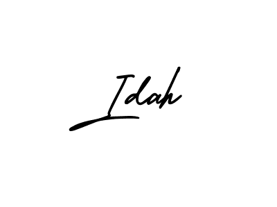 Idah stylish signature style. Best Handwritten Sign (AmerikaSignatureDemo-Regular) for my name. Handwritten Signature Collection Ideas for my name Idah. Idah signature style 3 images and pictures png