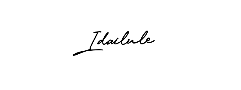 How to make Idailule name signature. Use AmerikaSignatureDemo-Regular style for creating short signs online. This is the latest handwritten sign. Idailule signature style 3 images and pictures png