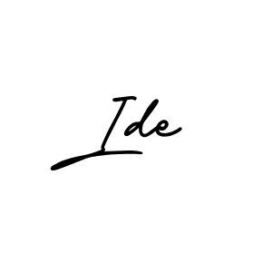 Also You can easily find your signature by using the search form. We will create Ide name handwritten signature images for you free of cost using AmerikaSignatureDemo-Regular sign style. Ide signature style 3 images and pictures png