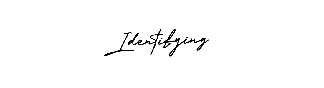 The best way (AmerikaSignatureDemo-Regular) to make a short signature is to pick only two or three words in your name. The name Identifying include a total of six letters. For converting this name. Identifying signature style 3 images and pictures png