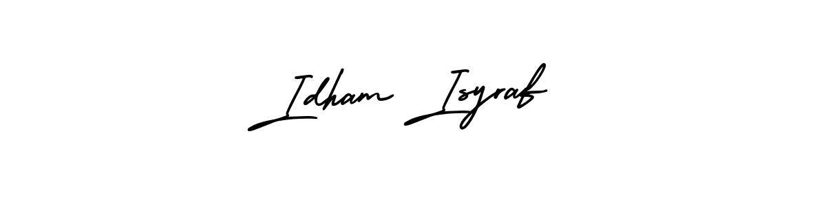 Make a short Idham Isyraf signature style. Manage your documents anywhere anytime using AmerikaSignatureDemo-Regular. Create and add eSignatures, submit forms, share and send files easily. Idham Isyraf signature style 3 images and pictures png