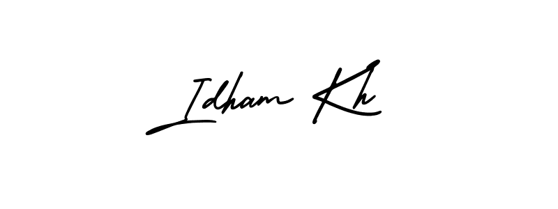 It looks lik you need a new signature style for name Idham Kh. Design unique handwritten (AmerikaSignatureDemo-Regular) signature with our free signature maker in just a few clicks. Idham Kh signature style 3 images and pictures png