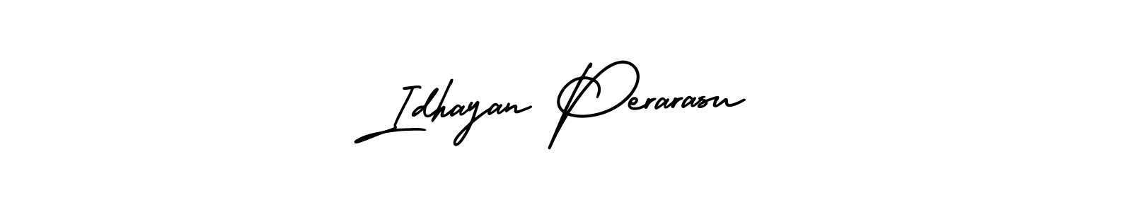 Similarly AmerikaSignatureDemo-Regular is the best handwritten signature design. Signature creator online .You can use it as an online autograph creator for name Idhayan Perarasu. Idhayan Perarasu signature style 3 images and pictures png