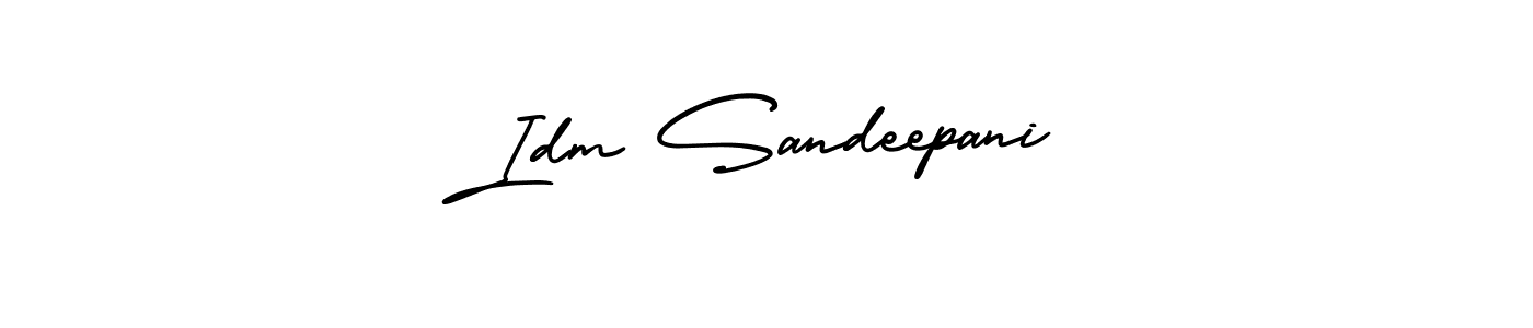 Design your own signature with our free online signature maker. With this signature software, you can create a handwritten (AmerikaSignatureDemo-Regular) signature for name Idm Sandeepani. Idm Sandeepani signature style 3 images and pictures png