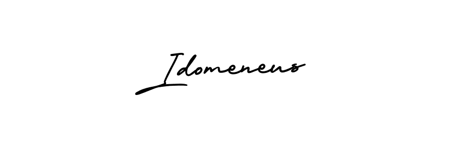 You should practise on your own different ways (AmerikaSignatureDemo-Regular) to write your name (Idomeneus) in signature. don't let someone else do it for you. Idomeneus signature style 3 images and pictures png