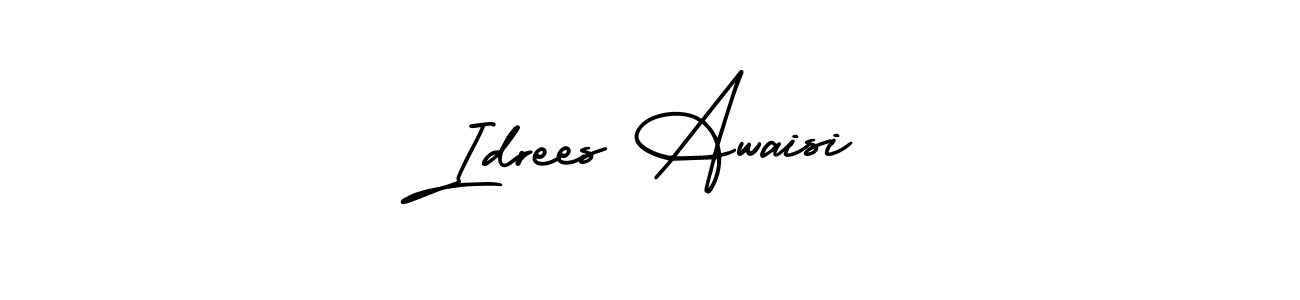 The best way (AmerikaSignatureDemo-Regular) to make a short signature is to pick only two or three words in your name. The name Idrees Awaisi include a total of six letters. For converting this name. Idrees Awaisi signature style 3 images and pictures png