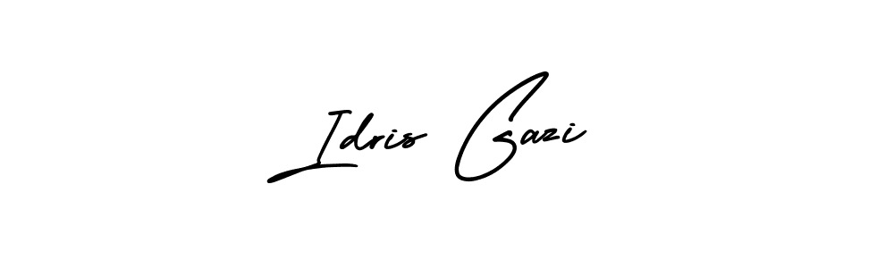 How to make Idris Gazi name signature. Use AmerikaSignatureDemo-Regular style for creating short signs online. This is the latest handwritten sign. Idris Gazi signature style 3 images and pictures png