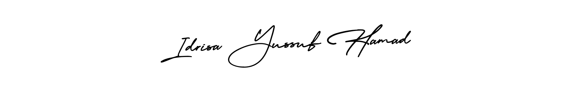 AmerikaSignatureDemo-Regular is a professional signature style that is perfect for those who want to add a touch of class to their signature. It is also a great choice for those who want to make their signature more unique. Get Idrisa Yussuf Hamad name to fancy signature for free. Idrisa Yussuf Hamad signature style 3 images and pictures png