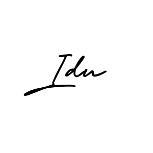 You should practise on your own different ways (AmerikaSignatureDemo-Regular) to write your name (Idu) in signature. don't let someone else do it for you. Idu signature style 3 images and pictures png