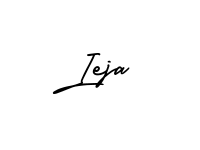 You should practise on your own different ways (AmerikaSignatureDemo-Regular) to write your name (Ieja) in signature. don't let someone else do it for you. Ieja signature style 3 images and pictures png