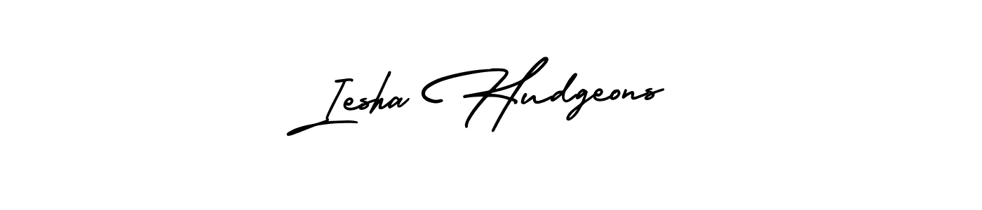 Use a signature maker to create a handwritten signature online. With this signature software, you can design (AmerikaSignatureDemo-Regular) your own signature for name Iesha Hudgeons. Iesha Hudgeons signature style 3 images and pictures png