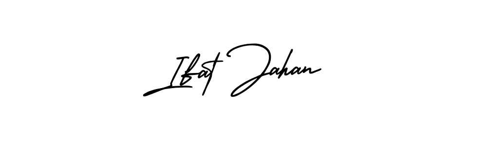 The best way (AmerikaSignatureDemo-Regular) to make a short signature is to pick only two or three words in your name. The name Ifat Jahan include a total of six letters. For converting this name. Ifat Jahan signature style 3 images and pictures png