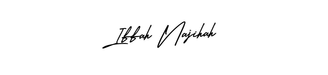 if you are searching for the best signature style for your name Iffah Najihah. so please give up your signature search. here we have designed multiple signature styles  using AmerikaSignatureDemo-Regular. Iffah Najihah signature style 3 images and pictures png
