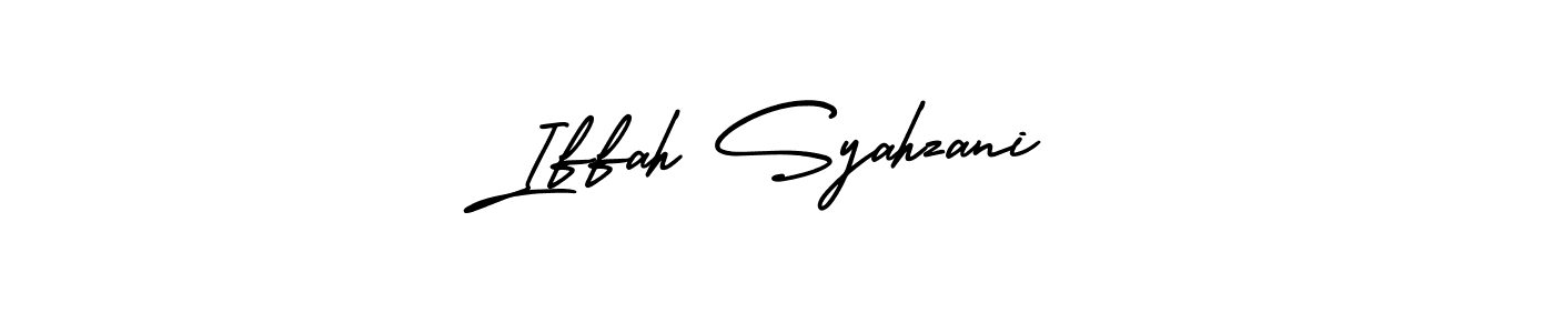 Use a signature maker to create a handwritten signature online. With this signature software, you can design (AmerikaSignatureDemo-Regular) your own signature for name Iffah Syahzani. Iffah Syahzani signature style 3 images and pictures png