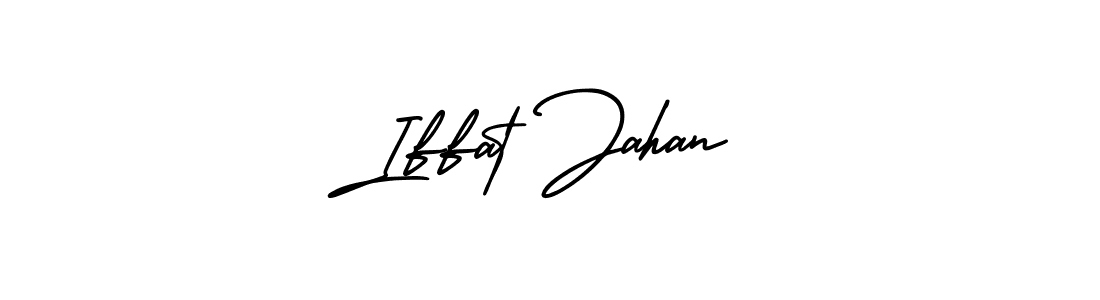 You should practise on your own different ways (AmerikaSignatureDemo-Regular) to write your name (Iffat Jahan) in signature. don't let someone else do it for you. Iffat Jahan signature style 3 images and pictures png