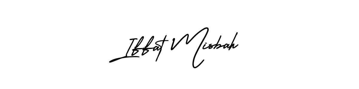 Create a beautiful signature design for name Iffat Misbah. With this signature (AmerikaSignatureDemo-Regular) fonts, you can make a handwritten signature for free. Iffat Misbah signature style 3 images and pictures png