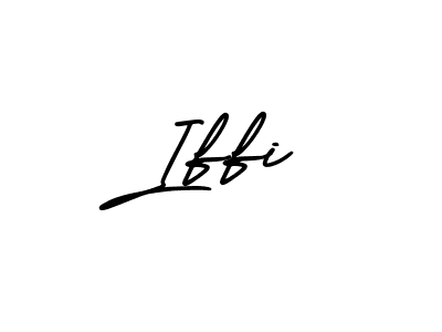 How to make Iffi name signature. Use AmerikaSignatureDemo-Regular style for creating short signs online. This is the latest handwritten sign. Iffi signature style 3 images and pictures png