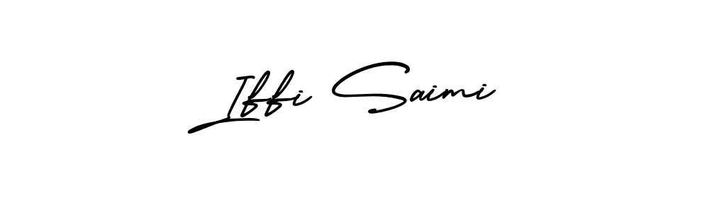Design your own signature with our free online signature maker. With this signature software, you can create a handwritten (AmerikaSignatureDemo-Regular) signature for name Iffi Saimi. Iffi Saimi signature style 3 images and pictures png
