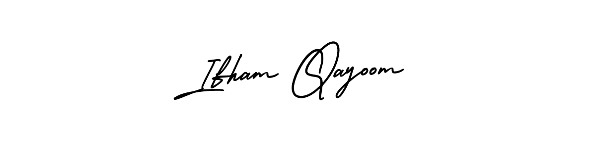Similarly AmerikaSignatureDemo-Regular is the best handwritten signature design. Signature creator online .You can use it as an online autograph creator for name Ifham Qayoom. Ifham Qayoom signature style 3 images and pictures png