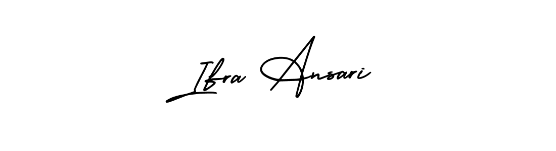 Make a beautiful signature design for name Ifra Ansari. With this signature (AmerikaSignatureDemo-Regular) style, you can create a handwritten signature for free. Ifra Ansari signature style 3 images and pictures png