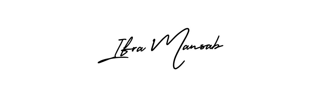 The best way (AmerikaSignatureDemo-Regular) to make a short signature is to pick only two or three words in your name. The name Ifra Mansab include a total of six letters. For converting this name. Ifra Mansab signature style 3 images and pictures png