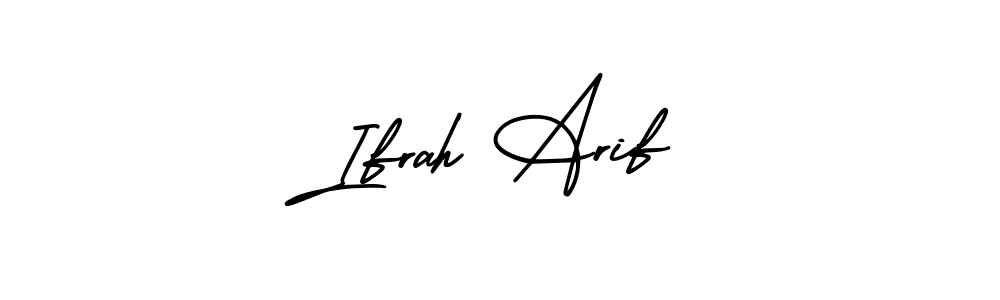 Make a beautiful signature design for name Ifrah Arif. With this signature (AmerikaSignatureDemo-Regular) style, you can create a handwritten signature for free. Ifrah Arif signature style 3 images and pictures png