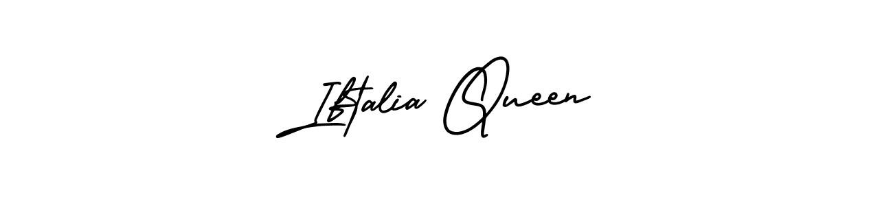 Create a beautiful signature design for name Iftalia Queen. With this signature (AmerikaSignatureDemo-Regular) fonts, you can make a handwritten signature for free. Iftalia Queen signature style 3 images and pictures png