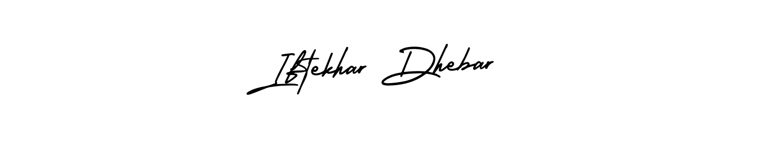 Make a beautiful signature design for name Iftekhar Dhebar. With this signature (AmerikaSignatureDemo-Regular) style, you can create a handwritten signature for free. Iftekhar Dhebar signature style 3 images and pictures png