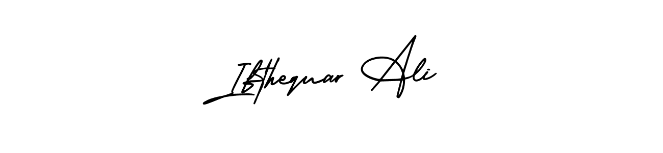 It looks lik you need a new signature style for name Ifthequar Ali. Design unique handwritten (AmerikaSignatureDemo-Regular) signature with our free signature maker in just a few clicks. Ifthequar Ali signature style 3 images and pictures png