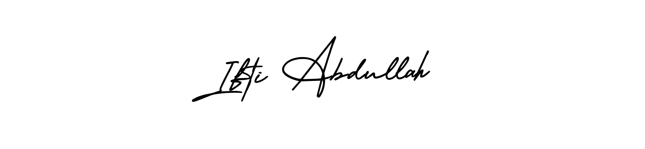 How to make Ifti Abdullah name signature. Use AmerikaSignatureDemo-Regular style for creating short signs online. This is the latest handwritten sign. Ifti Abdullah signature style 3 images and pictures png