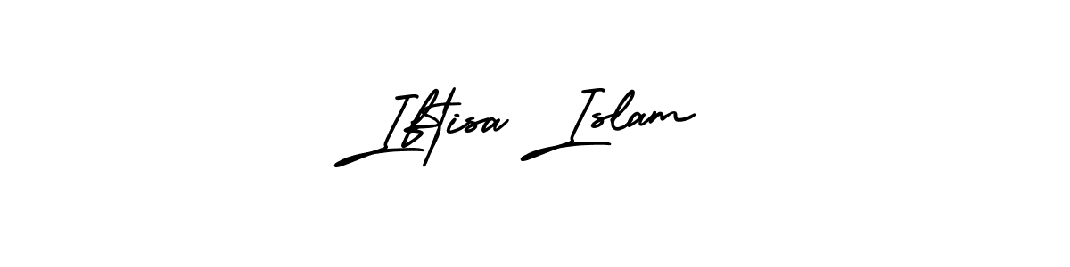 Make a beautiful signature design for name Iftisa Islam. With this signature (AmerikaSignatureDemo-Regular) style, you can create a handwritten signature for free. Iftisa Islam signature style 3 images and pictures png