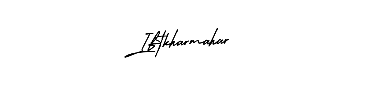Similarly AmerikaSignatureDemo-Regular is the best handwritten signature design. Signature creator online .You can use it as an online autograph creator for name Iftkharmahar. Iftkharmahar signature style 3 images and pictures png